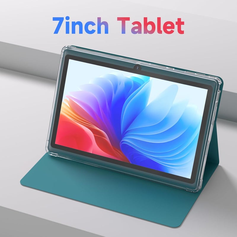 Aheadlink Android 14 Tablet 7 inch Tablets with Case, 8GB RAM 32GB ROM 1TB Expand, Quad-Core Processor Tablet PC, 1024 x 600 IPS Screen, Dual Camera, 3000mAh Battery, Bluetooth, WiFi, GMS, Widevine L1, Navy - Image 2
